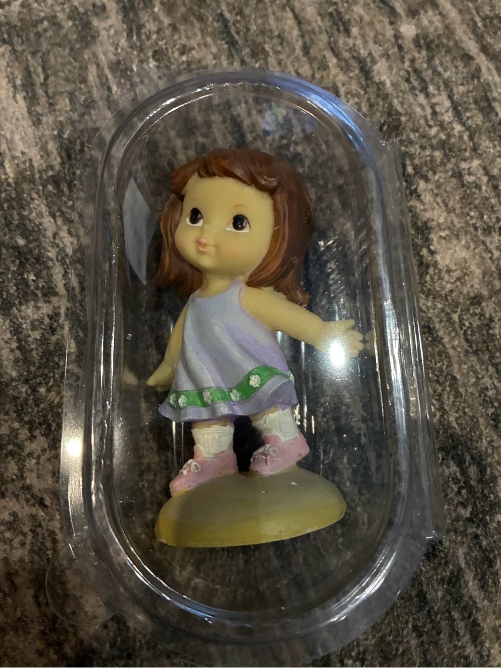 Children's Purple Dress Figurine Toy